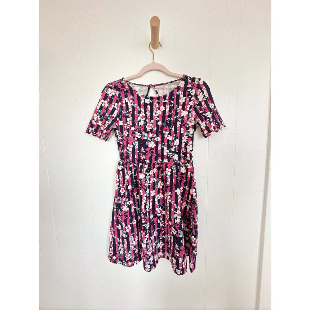 VTG 90s Forever 21 Floral Stripe Keyhole Mini Dress S Whimsigoth Indie Sleaze - Picture 3 of 6